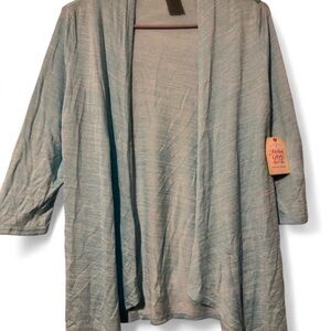 Fade Glory Light Blue Open Front Cardigan